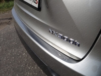 Накладка на задний бампер (лист зеркальный) Lexus NX 200 2014